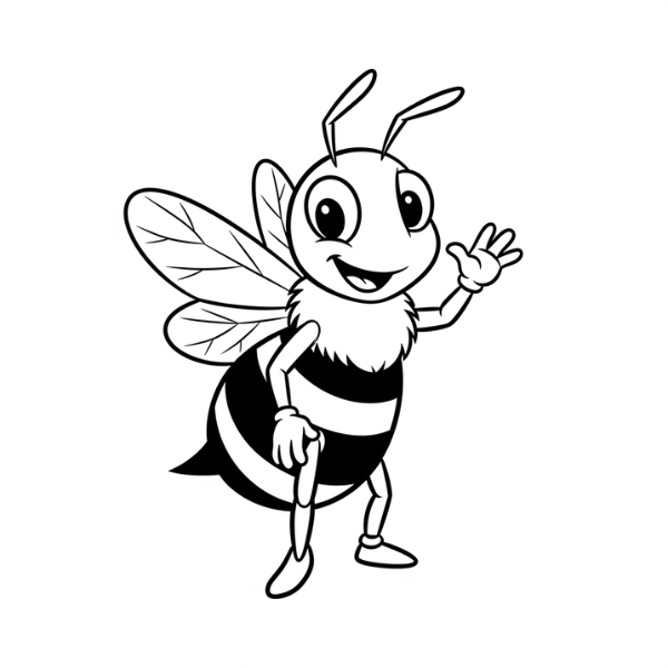 Desenhos de Abelhas para Imprimir e Colorir