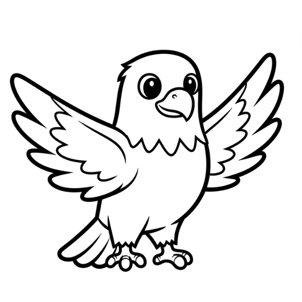 Desenhos de Águias para Imprimir e Colorir