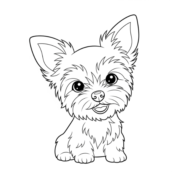 Desenhos de Cachorros para Imprimir e Colorir
