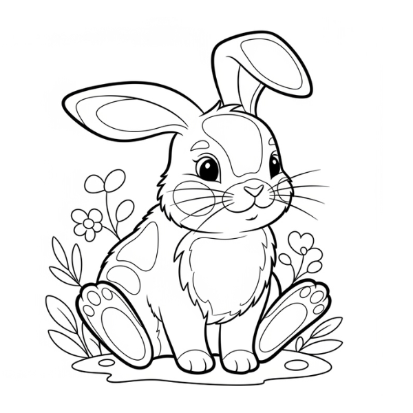 Desenhos de coelhos para imprimir e colorir