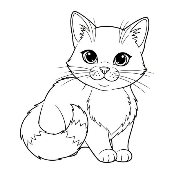 Desenhos de Gatos para Imprimir e Colorir