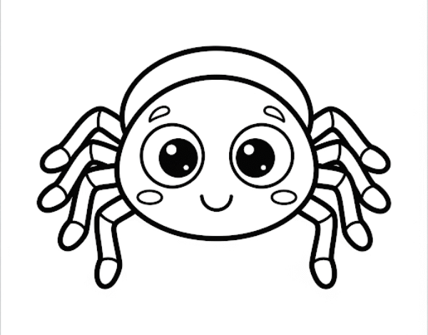 Desenhos de aranhas para imprimir e colorir