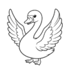 Desenho de cisne para colorir
