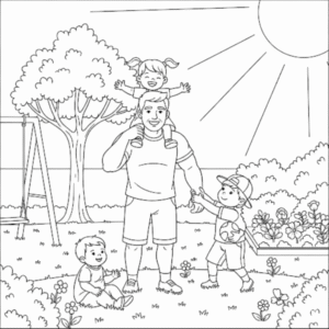 Dia dos pais para imprimir e colorir