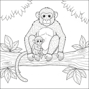 Macacos para imprimir e colocir