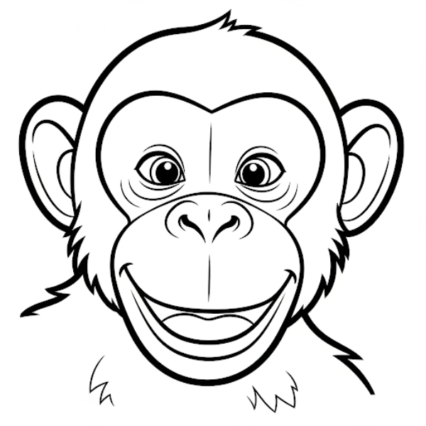 Desenhos de macacos para imprimir e colorir