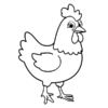 Desenho de galinha para imprimir e colorir