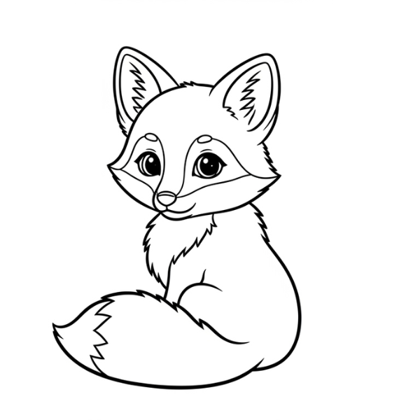 Desenhos de Raposas Para Imprimir e Colorir
