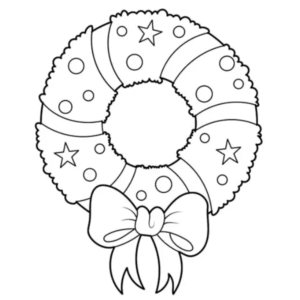 Guirlanda de Natal para colorir