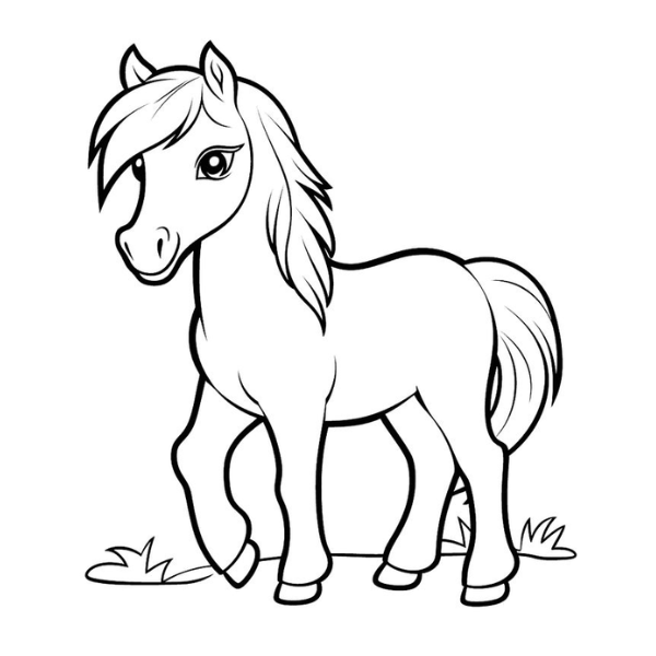 Cavalos para imprimir e colorir