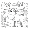Desenho de alce para colorir