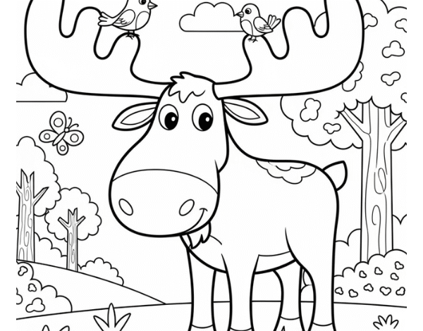 Desenhos de Alces Para Imprimir e Colorir