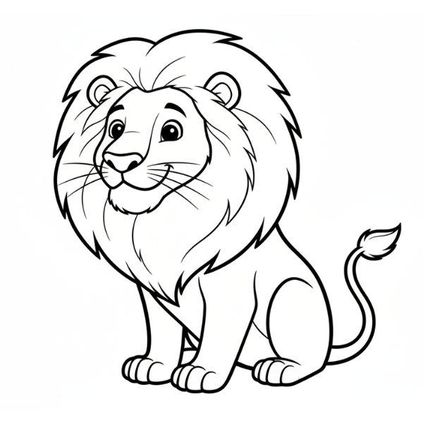 desenho de leão para colorir