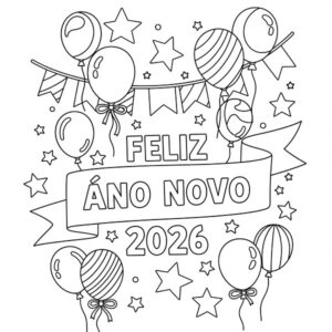 Balões decorativos de Ano Novo