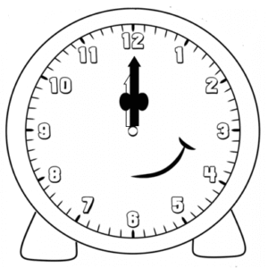 Relógio marcando meia noite