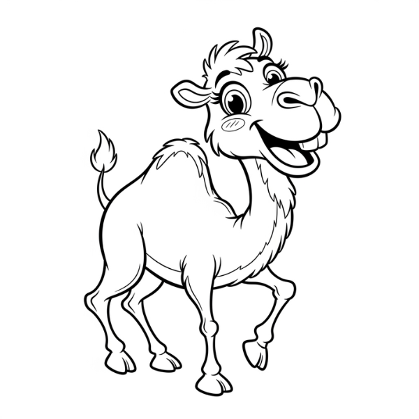 Desenho de camelo para colorir