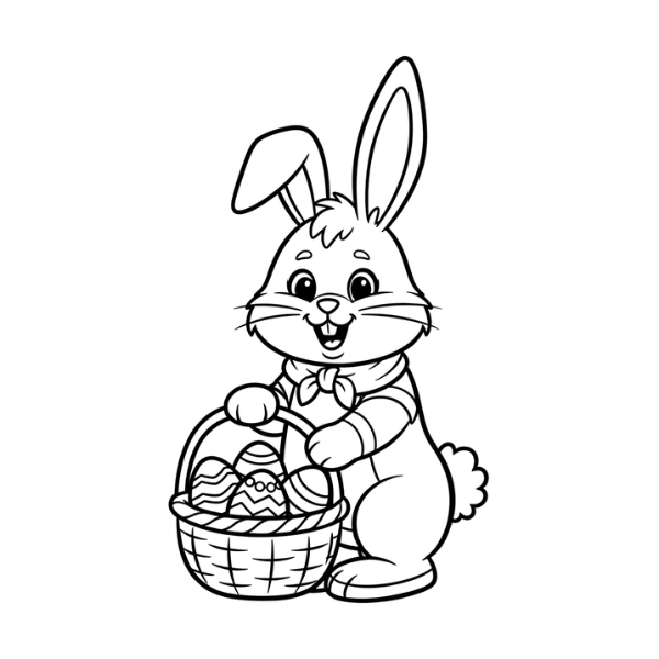Coelho da Páscoa para colorir