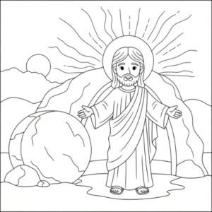 Desenho de páscoa para colorir