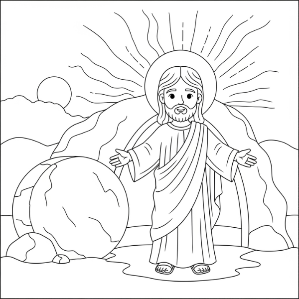 Desenho de páscoa para colorir