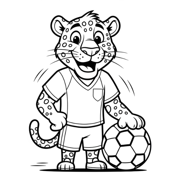 Desenho de jaguar para colorir