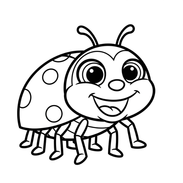 Desenhos de joaninhas para colorir