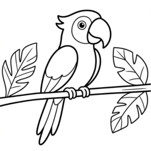 Arara para colorir