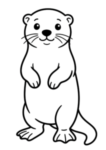 Lontra marinha para colorir