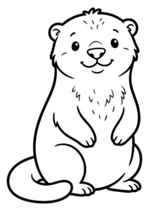 Lontra marinha para colorir