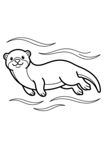 Lontra marinha para colorir