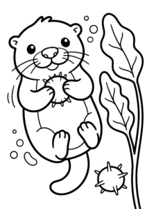 Lontra marinha para colorir