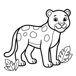 Onça pintada para colorir